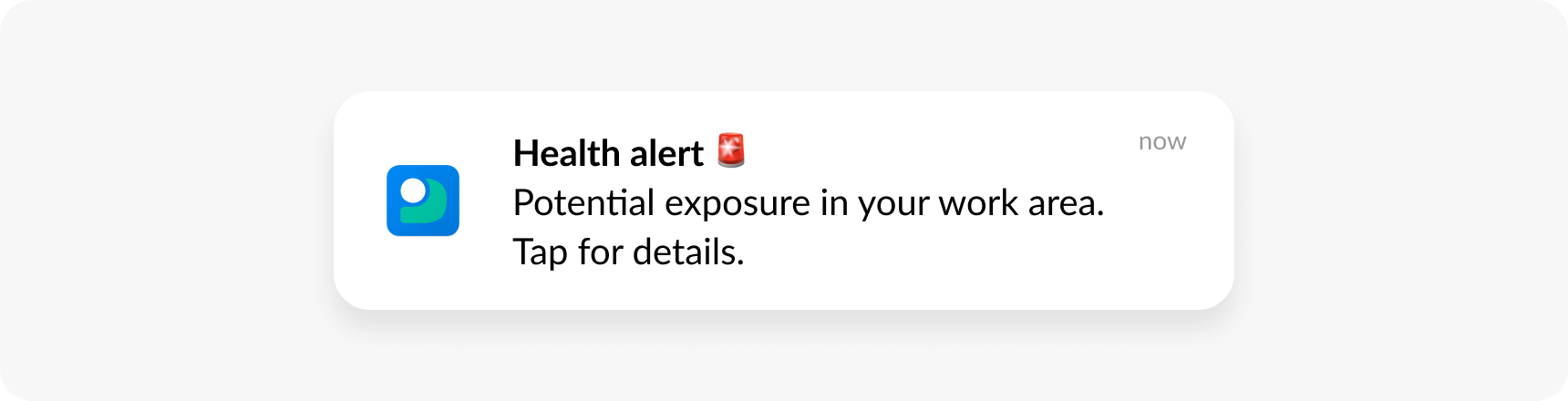 HIPAA compliant push workplace health update example